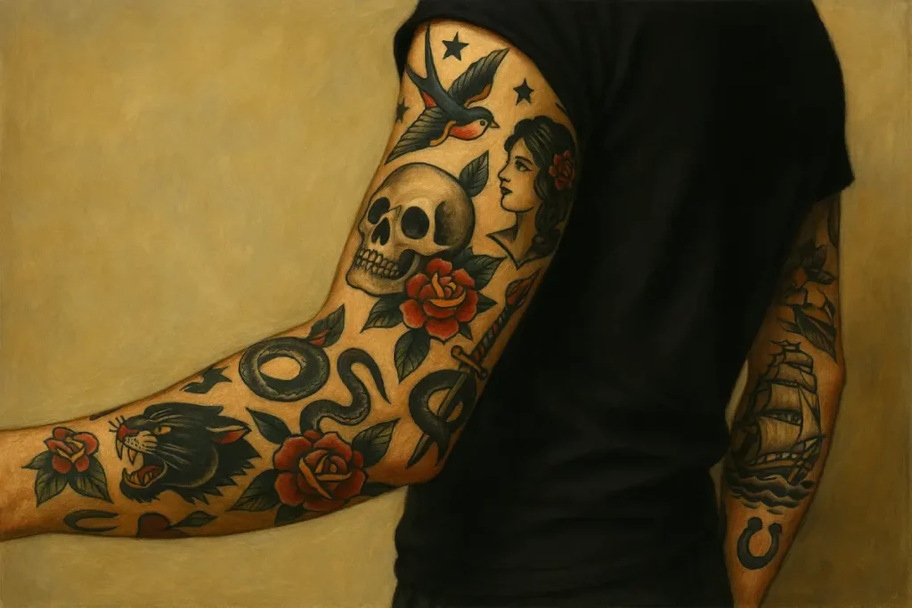 braccio con tatuaggio